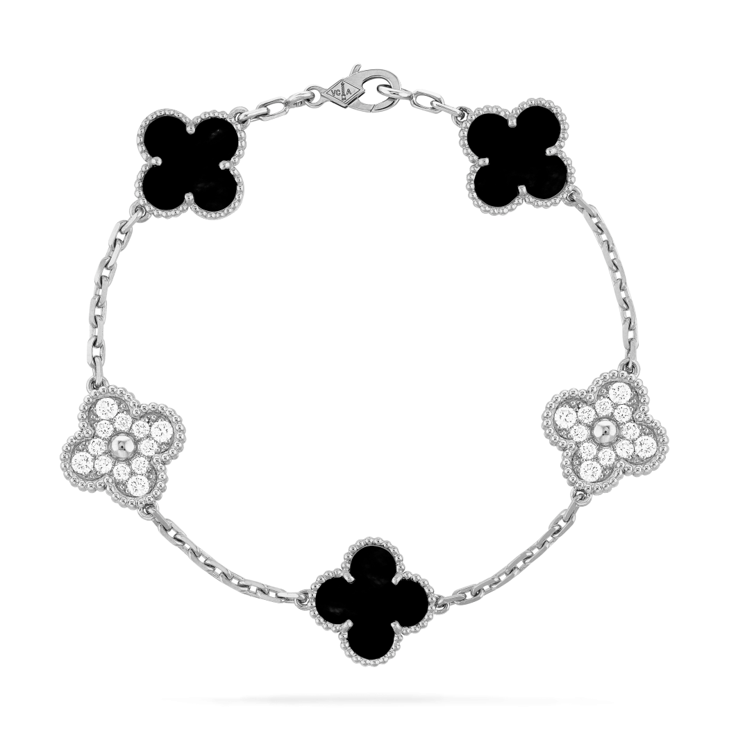 Van Cleef Vintage Alhambra bracelet, 5 motifs