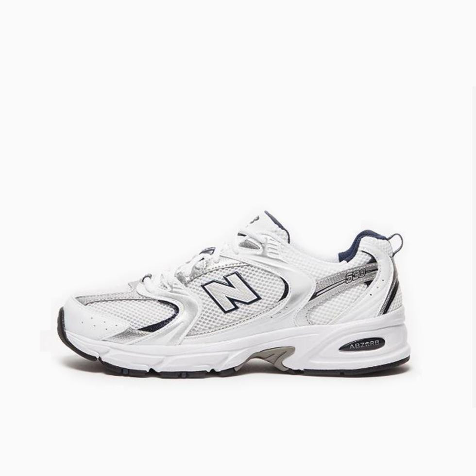 NEW BALANCE 530 TRAINER SHOE WHITE SILVER